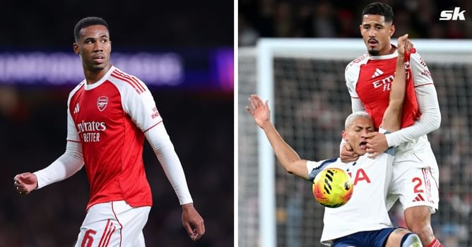 William Saliba posts picture of him dominating Richarlison during Arsenal win in derby, Gabriel Magalhaes responds with 4-word message