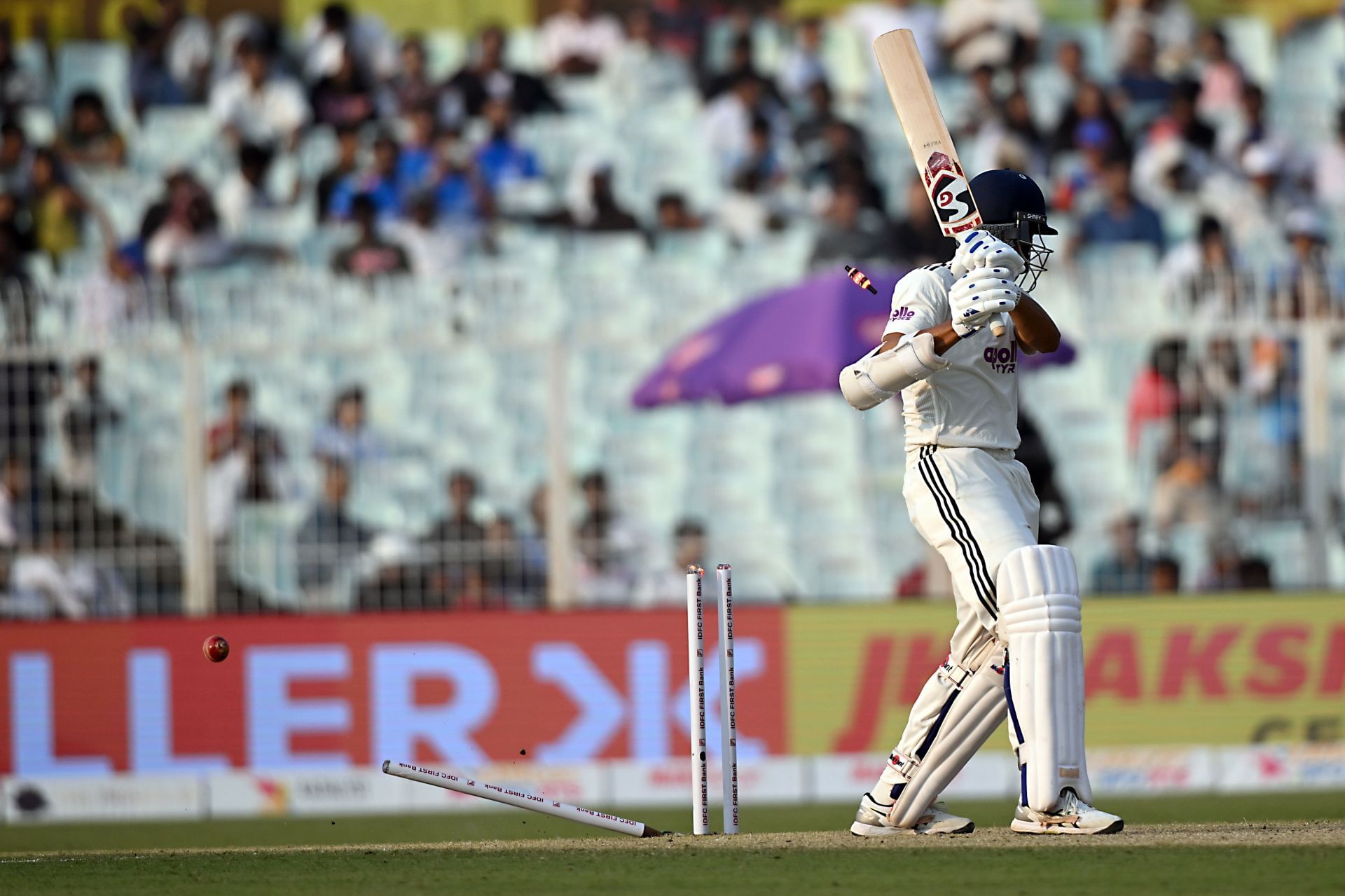 Yashasvi Jaiswal was dismissed cheaply in both innings of the Kolkata Test. [P/C: Getty]