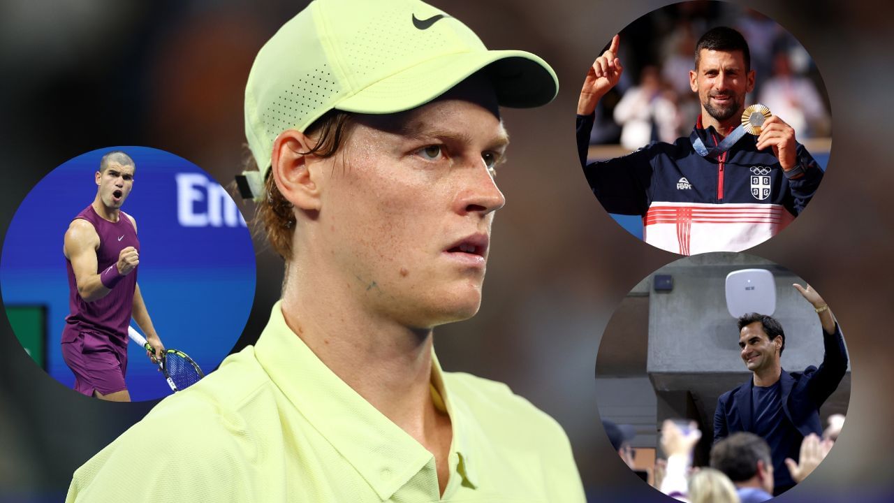 What record did Jannik Sinner achieve at ATP Finals 2025 that Carlos Alcaraz never has and only Novak Djokovic &amp; Roger Federer have done before Credit: GETTY