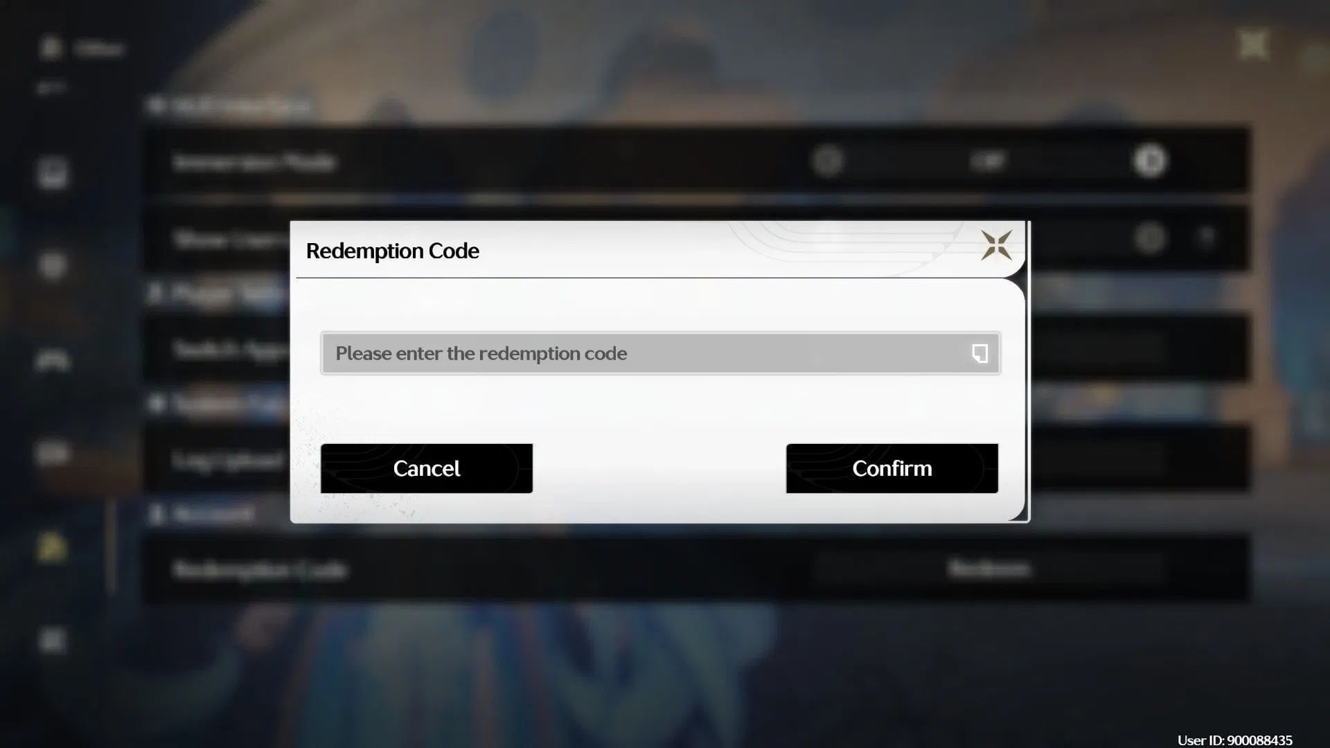 Redemption screen (Image via Kuro Games)