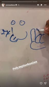 Williams shares a story with her daughter Olympia; Instagram - @serenawilliams