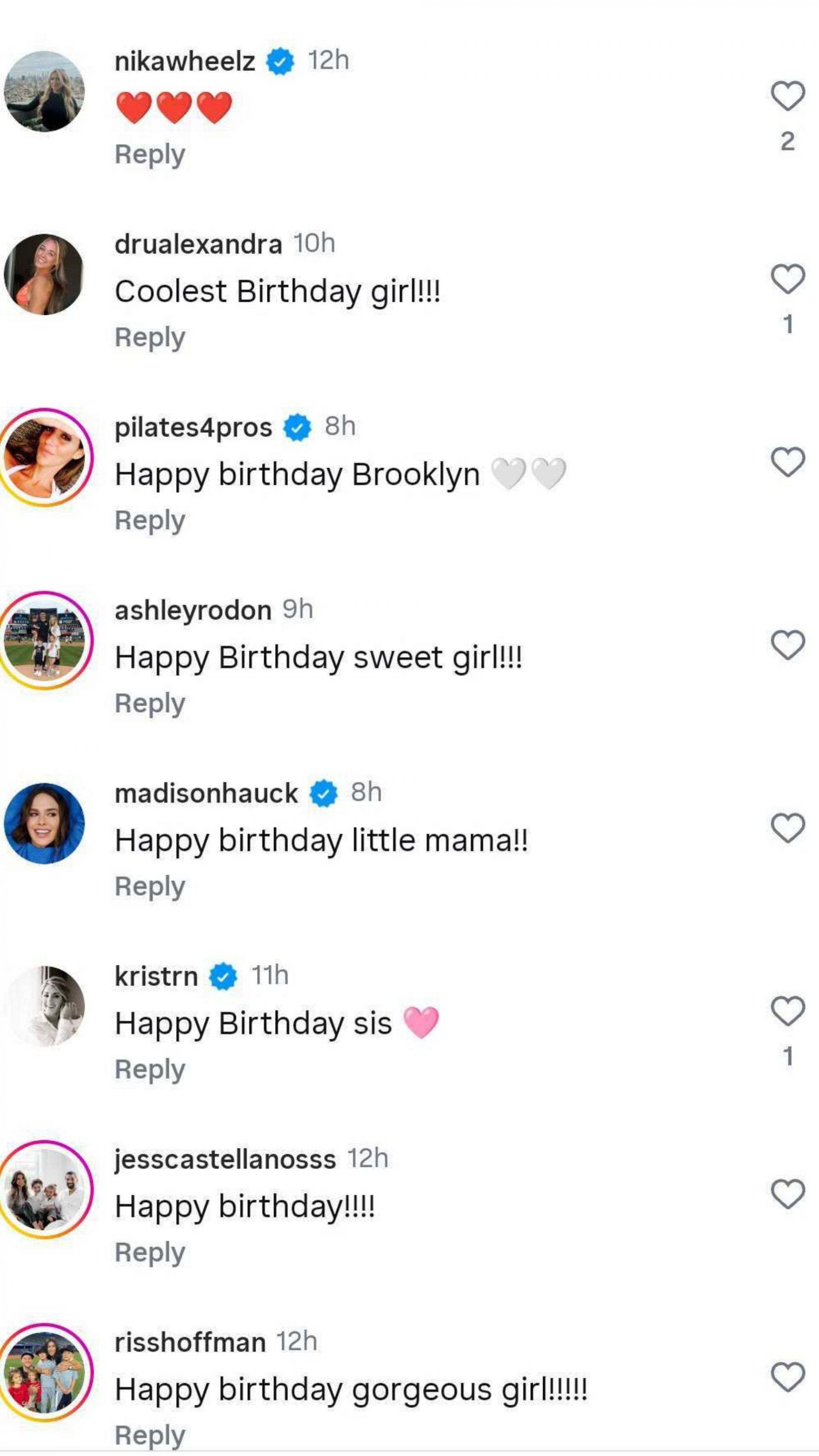 Snímka obrazovky komentárov (zdroj obrázka: Instagram/kayy.harper)