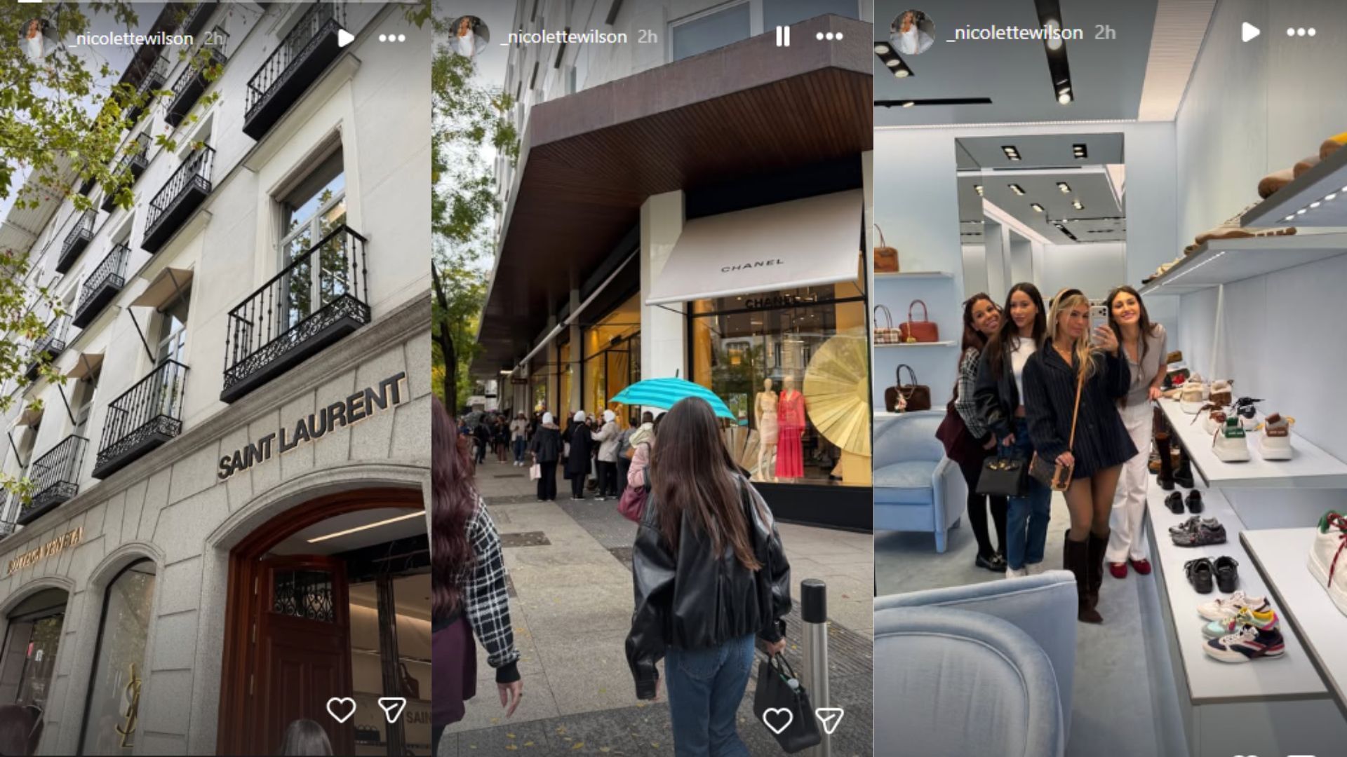 Nicolette Wilson shared snapshots of her shopping adventure in Madrid. (Credit: @_nicolettewilson)