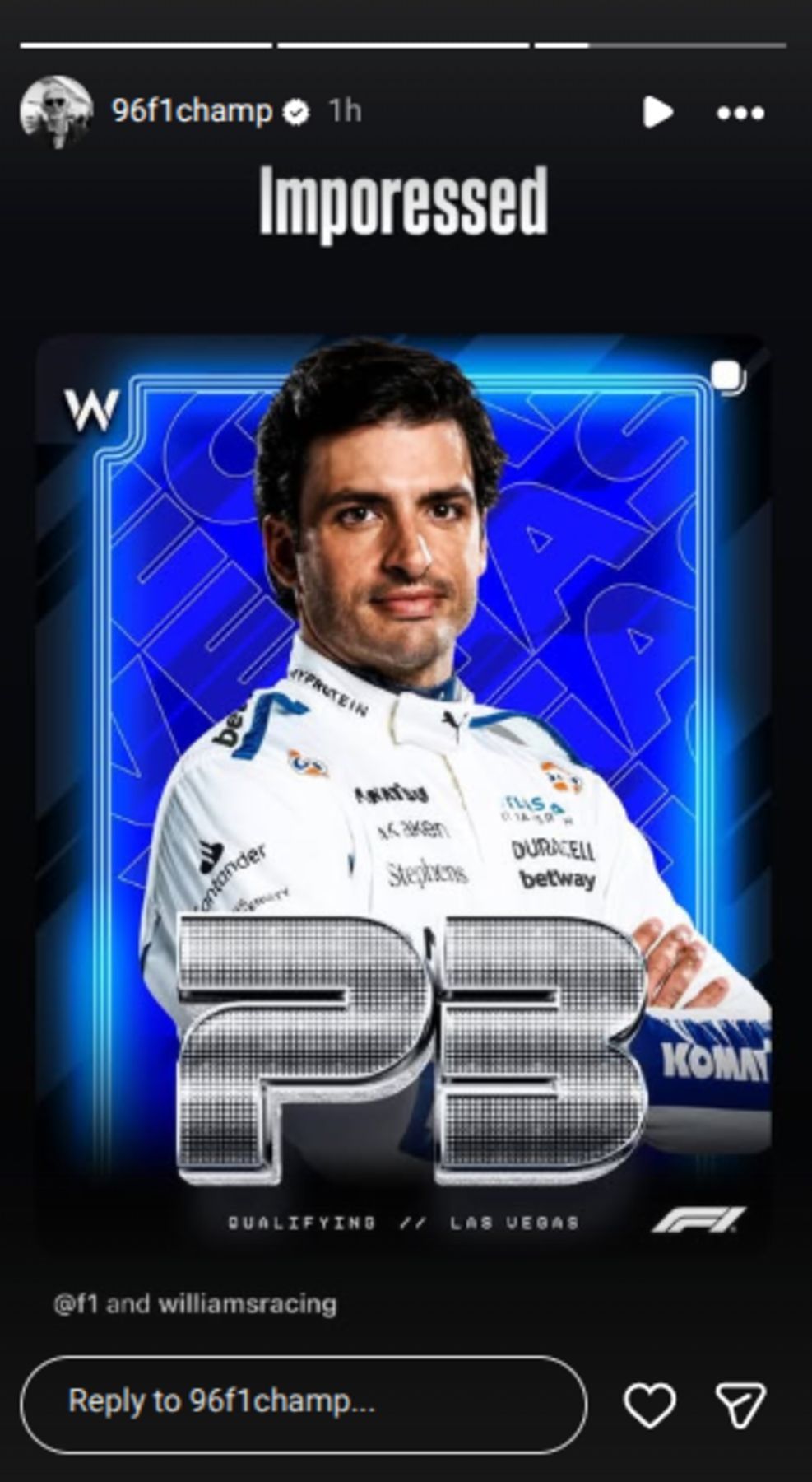 Damon Hill&#039;s reaction to Carlos Sainz&#039;s P3 in qualifying