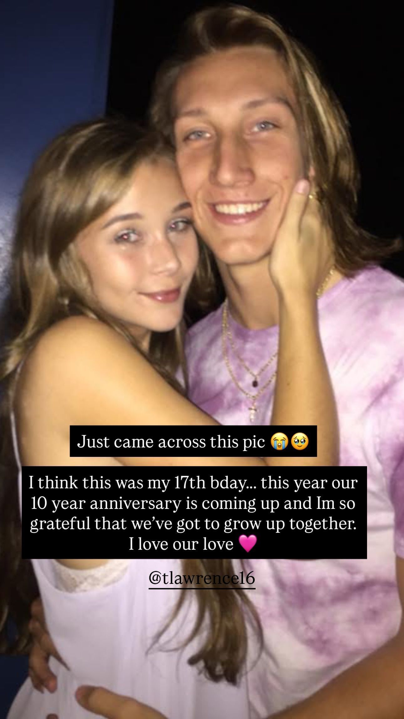 Trevor and Marissa Lawrence celebrate 10 years since they first met