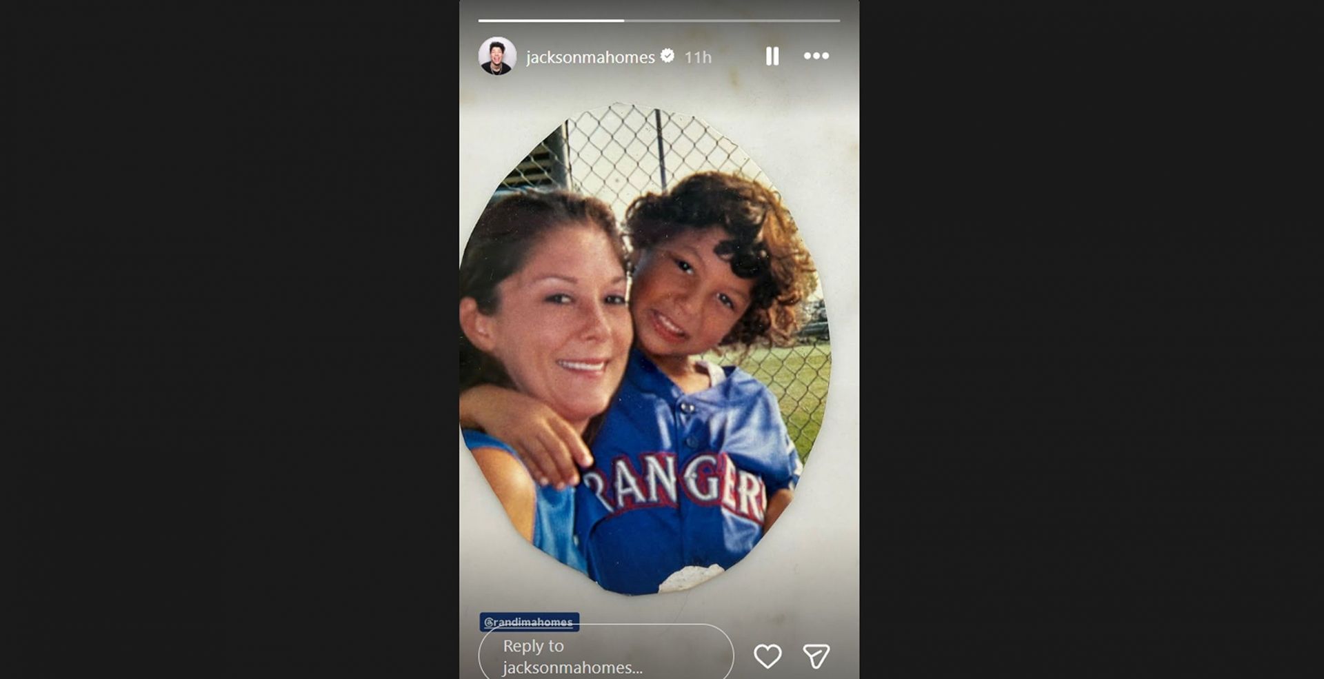 Patrick Mahomes&#039; brother Jackson&#039;s IG story@jacksonmahomes