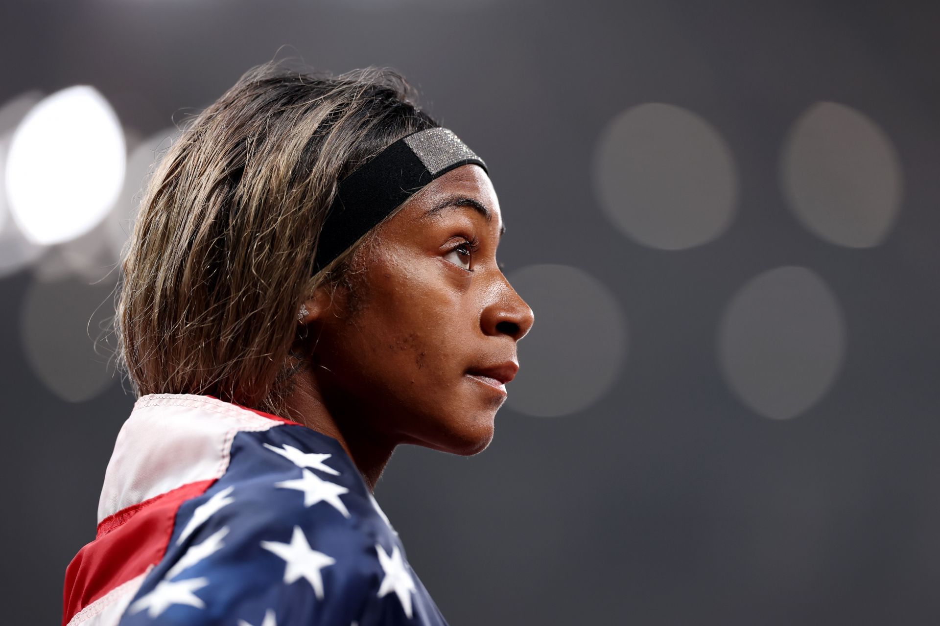 Sha&#039;Carri Richardson at the World Athletics Championships in Tokyo, Japan. (Photo by Getty Images)
