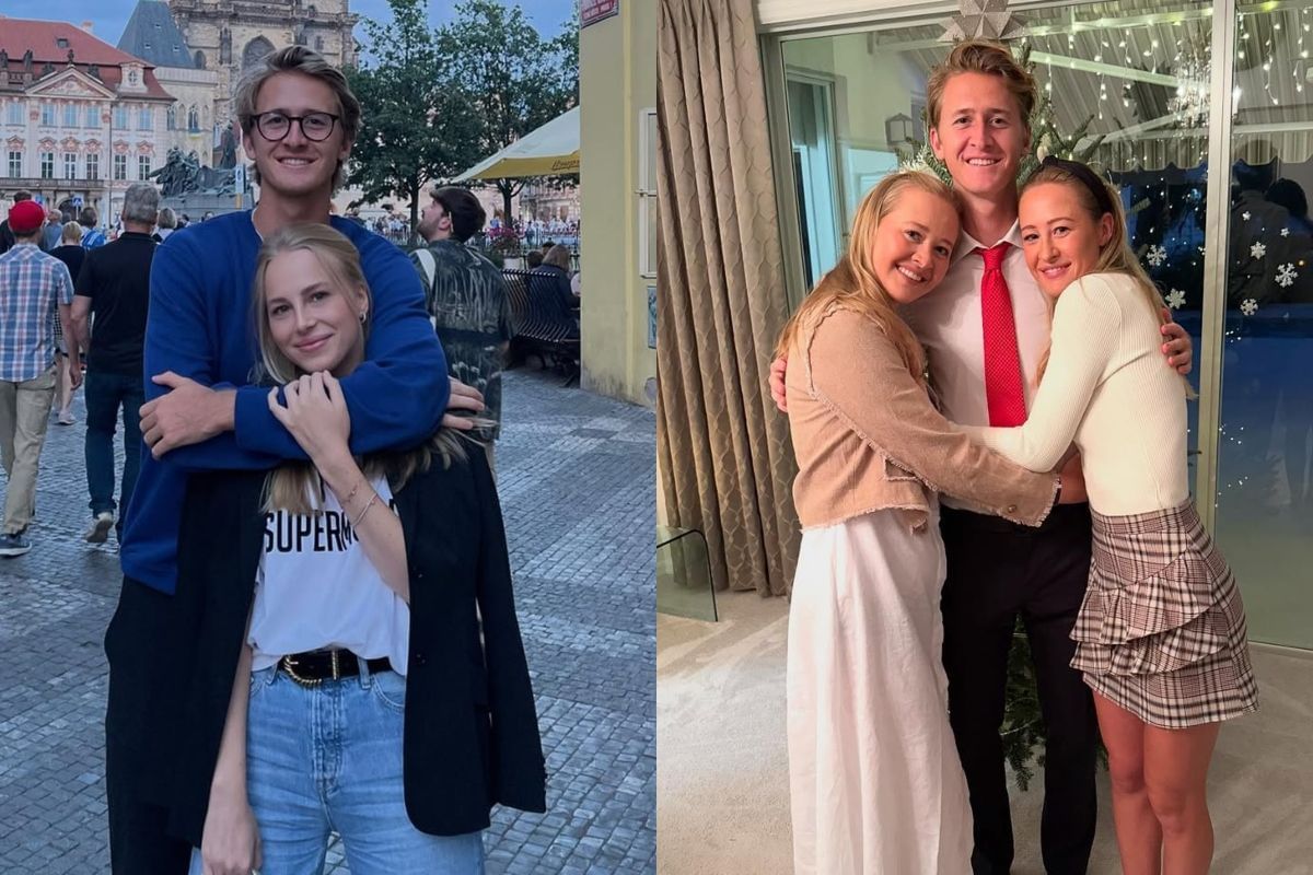 Sebastian Korda and his sisters, Nelly and Jessica Korda, and his girlfriend, Ivana Nedved - Source: Instagram