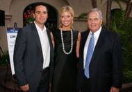 (L-R) Jimmie Johnson, his wife Chandra, and Rick Hendrick, at a 2007 Charity Golf Tournament. Source: Getty
