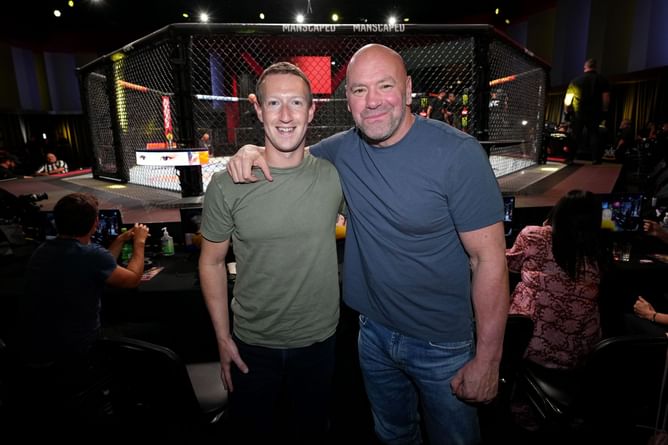 “Mark Zuckerberg will beat the living sh** out of you” - Dana White warns people mocking Meta CEO's MMA skills