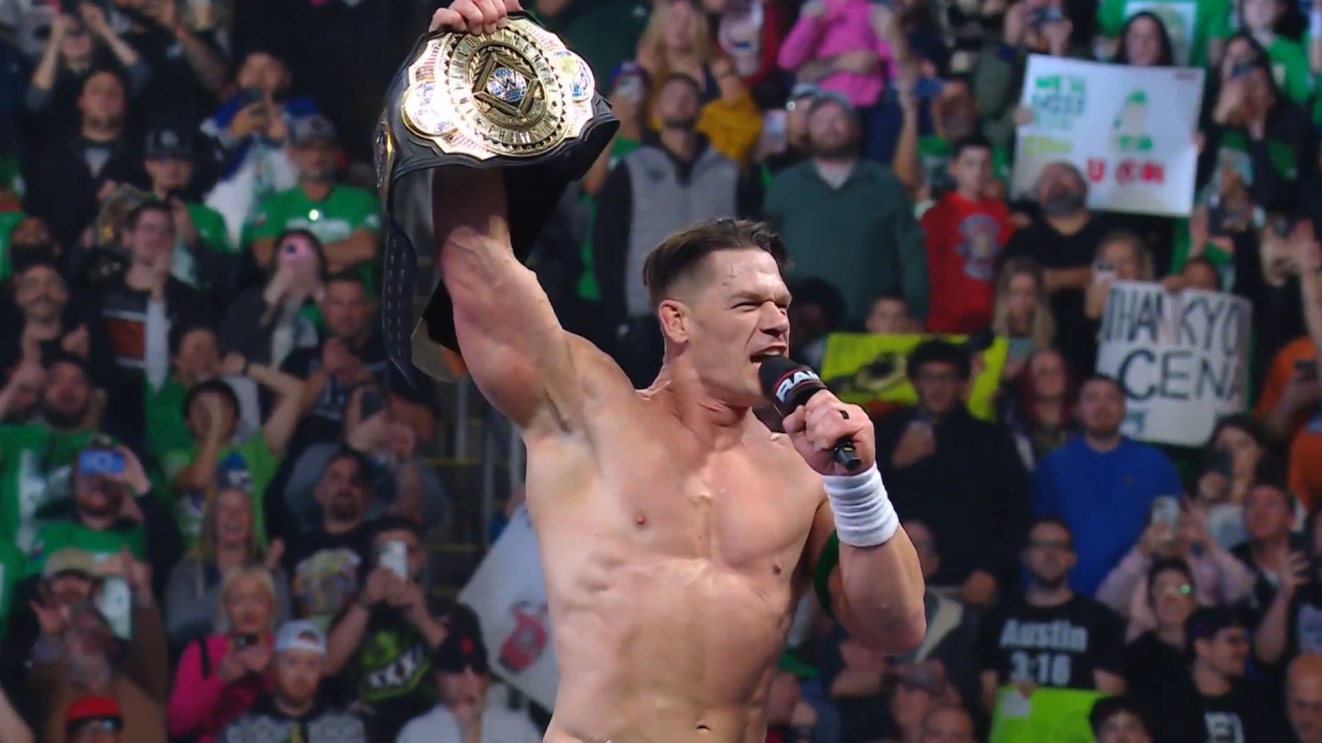 Cena left Boston with some gold. (Image Credit: WWE on X).