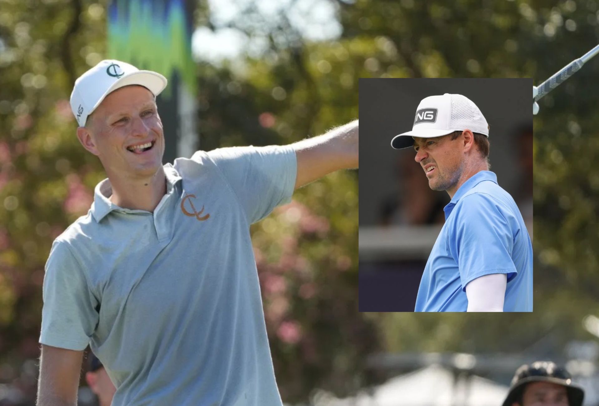 LIV Golf teammates Adrian Meronk and Victor Perez 