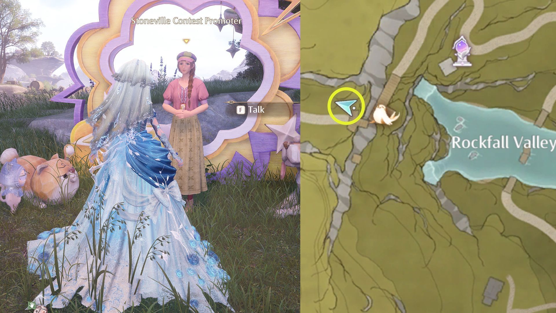 Rockfall Valley event site location (Image via Sportskeeda Gaming/Infold Games)