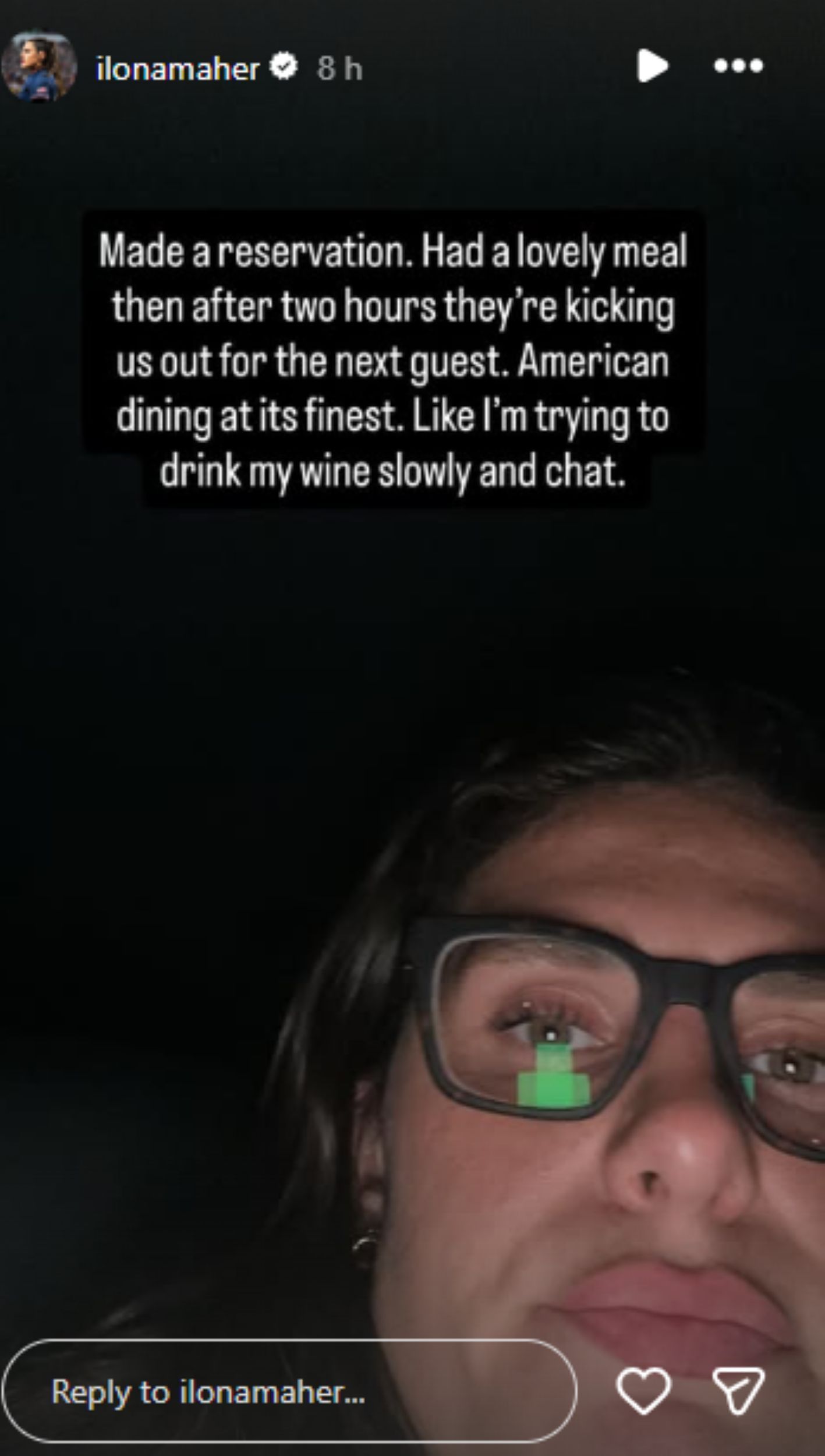 Screengrab of Ilona Maher&#039;s Instagram story [Image Source : Ilona Maher&#039;s Instagram] 