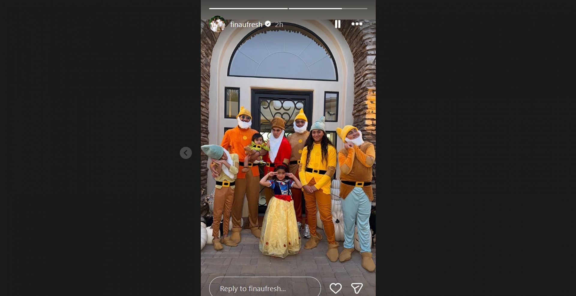 Tony Finau and family embrace popular Disney movie theme for Halloween/@finaufresh