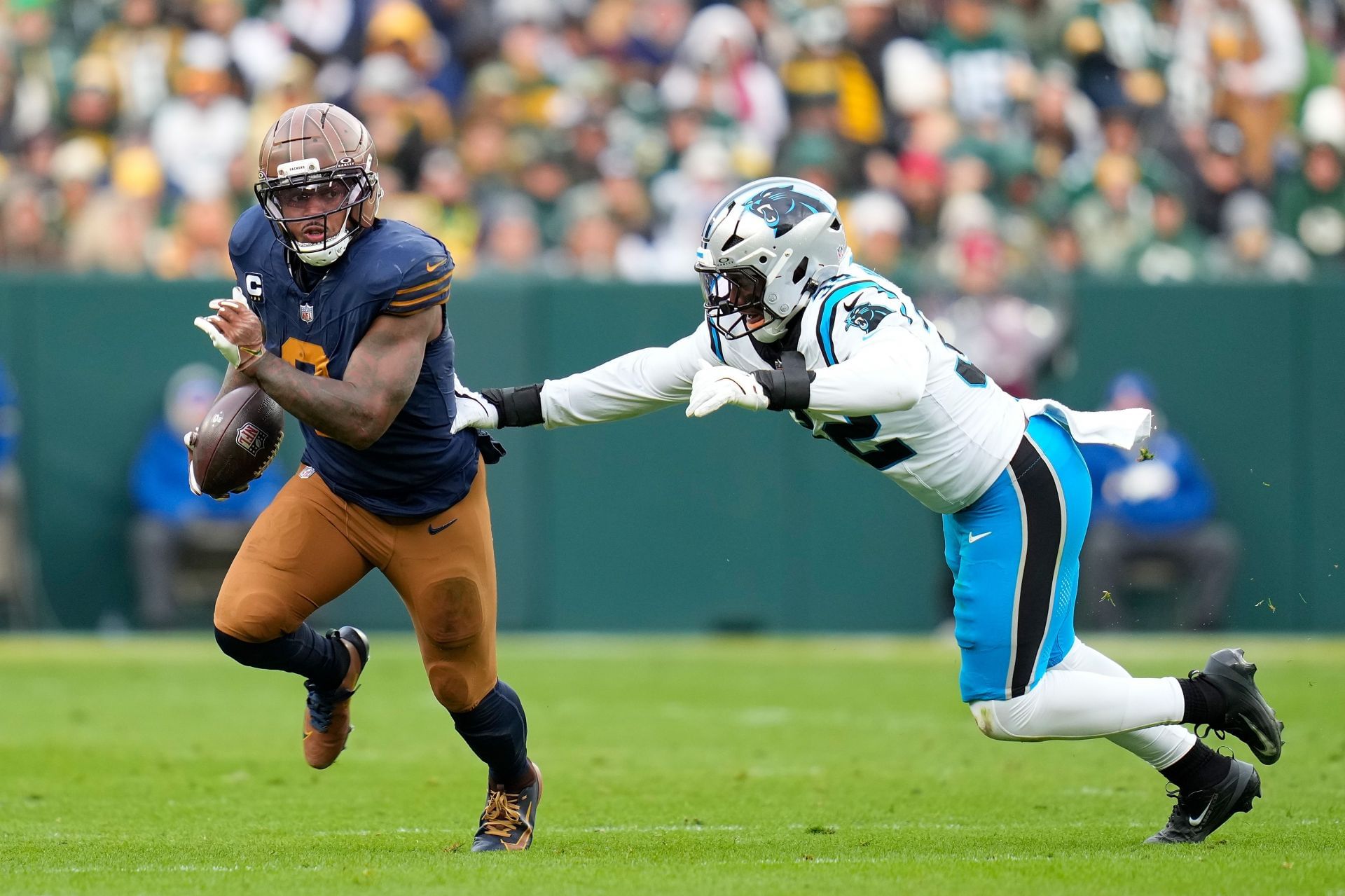 Josh Jacobs at Carolina Panthers v Green Bay Packers - NFL 2025 - Source: Getty