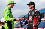 Kyle Busch and Kurt Busch before the Cup Series race at Michigan. Source: Getty