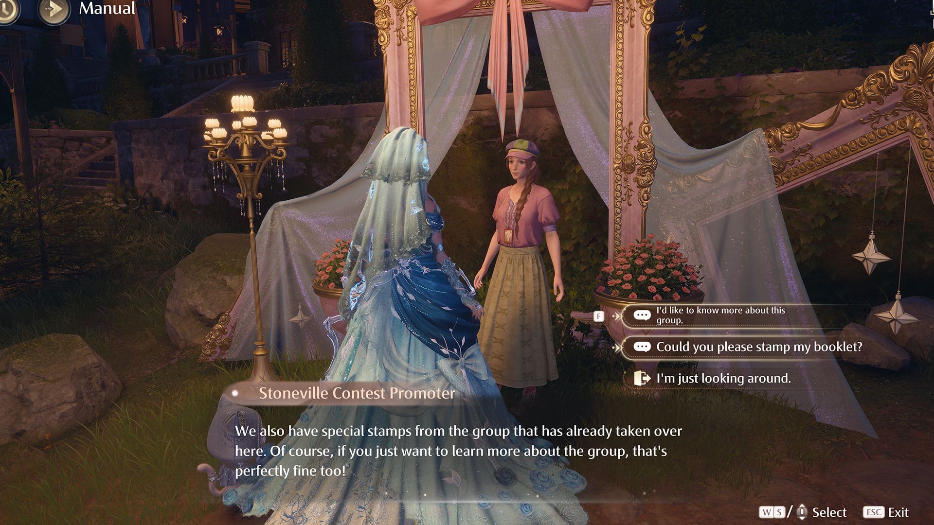 Talk to the Contest Promoter NPC to collect stamps (Image via Sportskeeda Gaming/Infold Games)