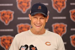 WATCH: Shirtless jacked Bears HC Ben Johnson goes viral after epic win vs. Jalen Hurts and Eagles on Black Friday