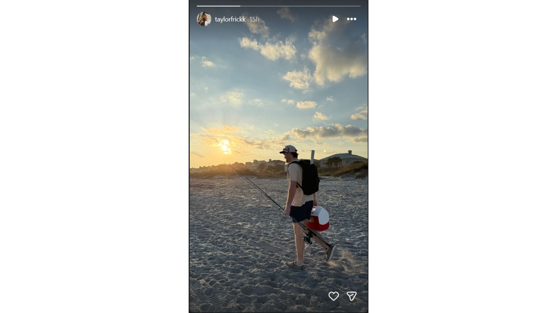 Taylor Frick&#039;s Instagram story featuring fiance&eacute; Trey Yesavage (Source: Instagram @taylorfrickk)