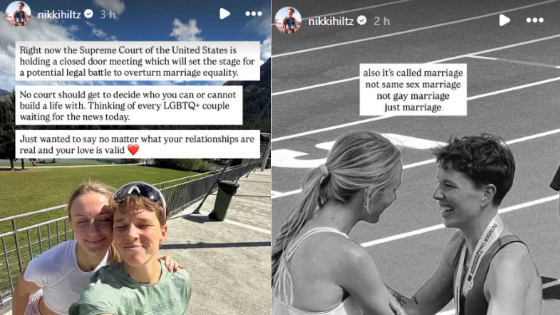 Screengrab of Nikki Hiltz&#039;s Instagram stories [Image Source : Nikki Hiltz&#039;s Instagram]