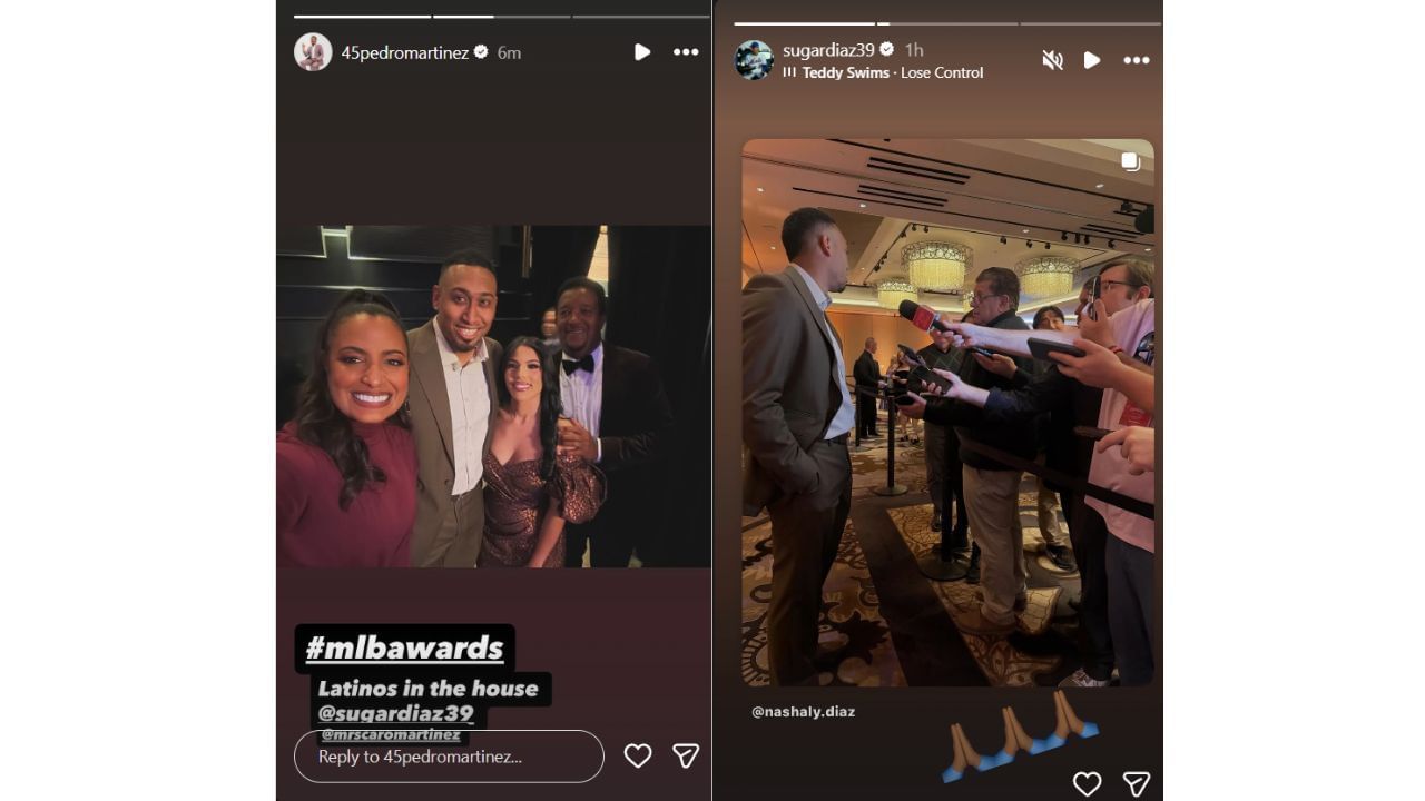 Edwin Diaz and Pedro Martinez&#039;s Instagram stories