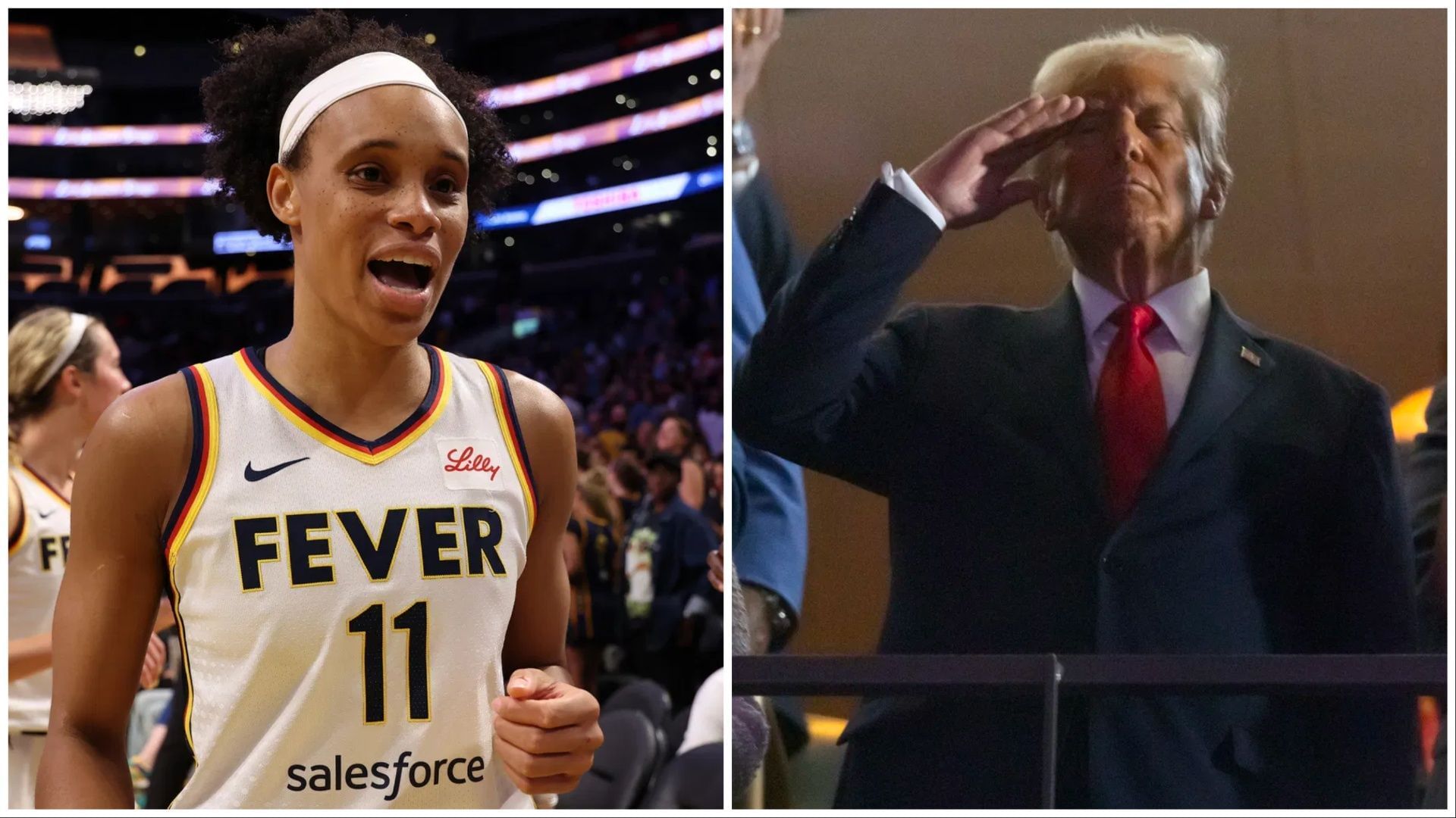 Brianna Turner and Donald Trump. (Photos: IMAGN)