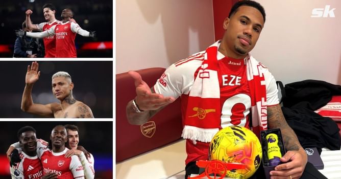 “You are the best” - Eze, Rice and Saka react as Arsenal star Gabriel pokes fun at Richarlison with Instagram post after 4-1 derby win