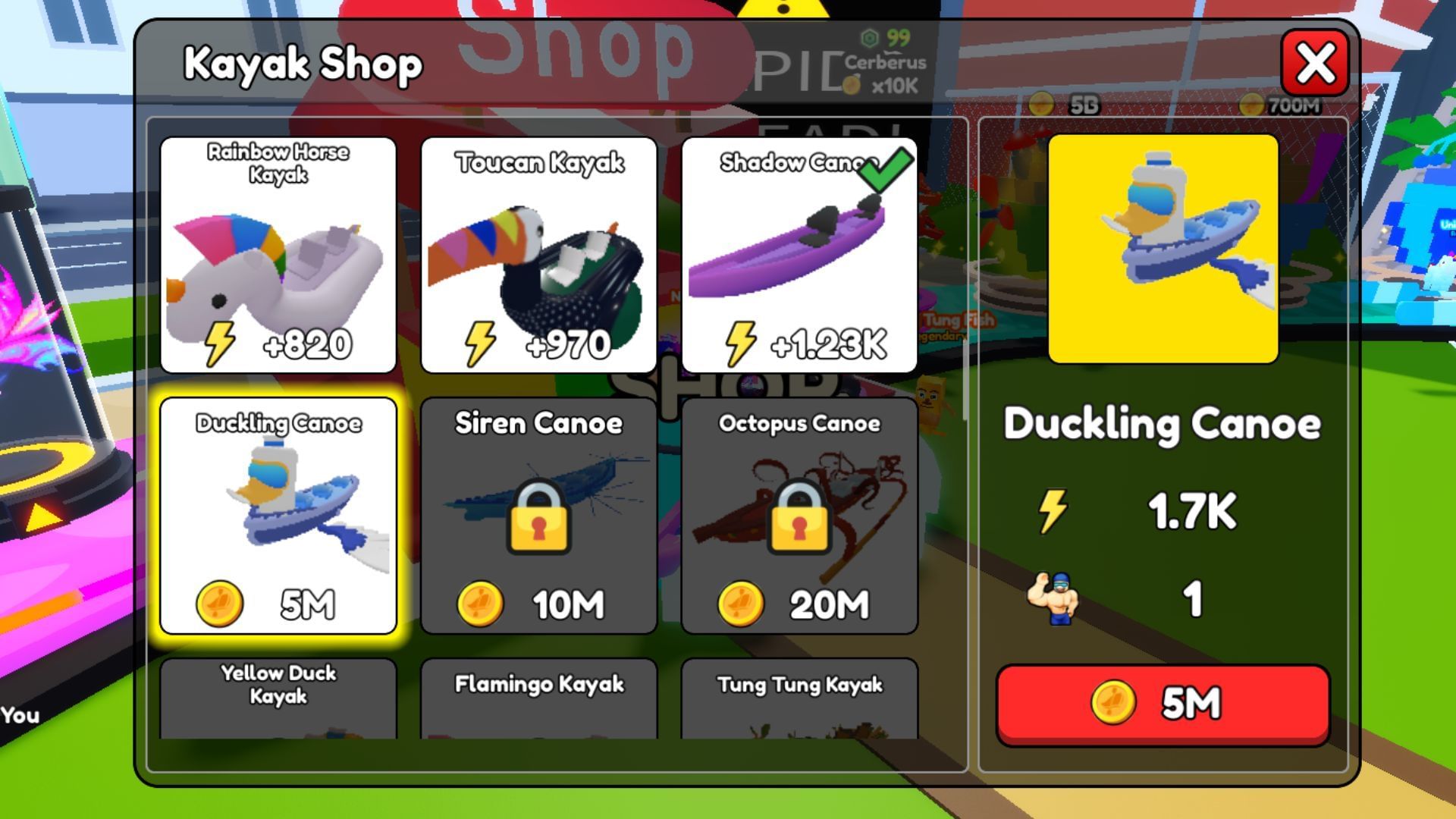 The Duckling Canoe (Image via Roblox)