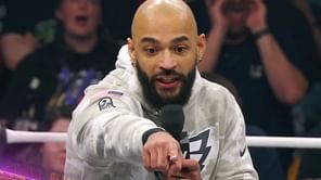 Ricochet sends a message to his wife Samantha Irvin during AEW Dynamite