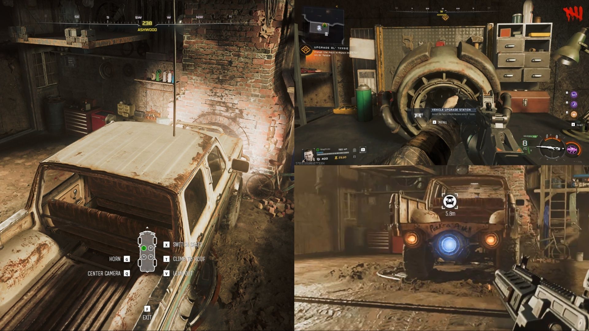 Drive Tessie inside the garage and install the Pack-a-Punch machine in it (Image via Activision)