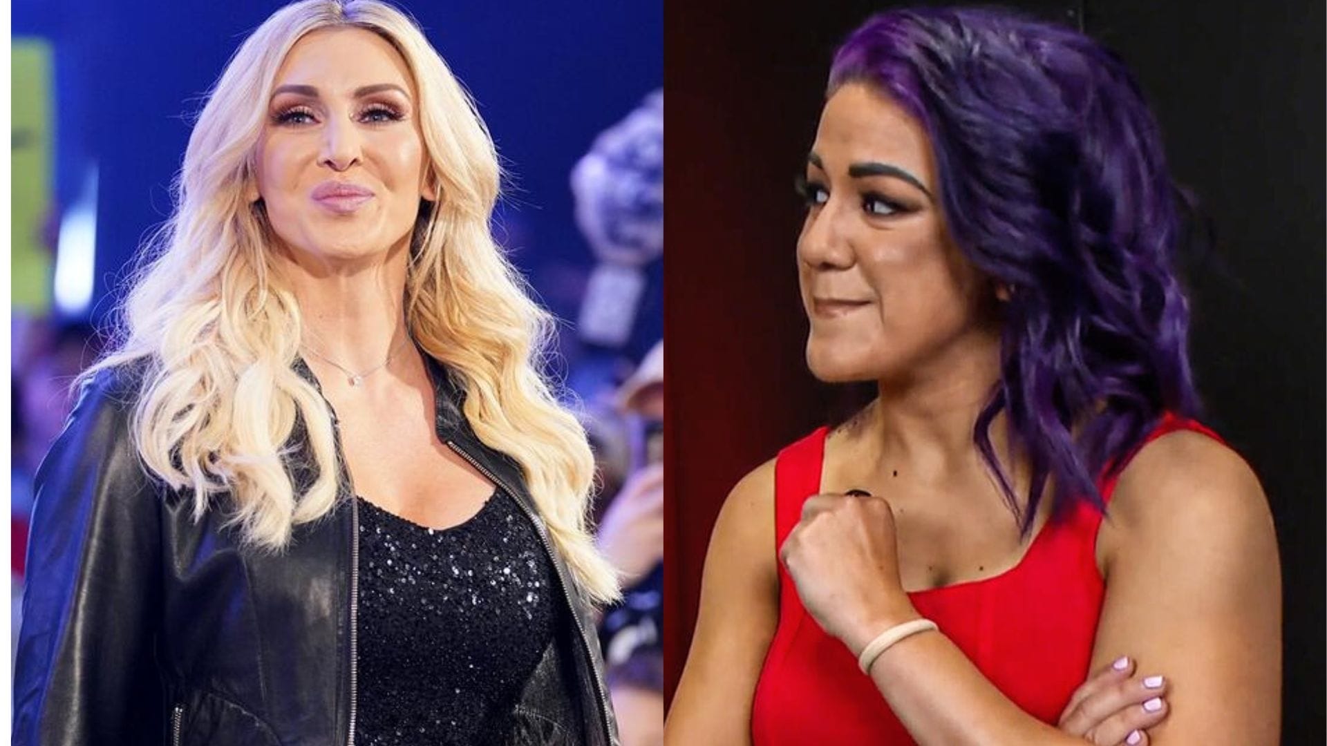 Charlotte Flair; Bayley (Images via WWE.com)