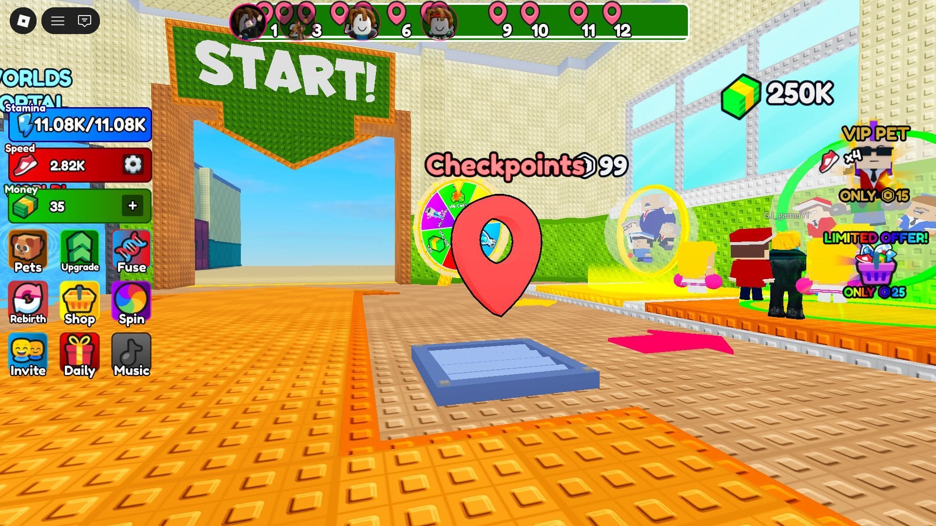 The Checkpoint teleporter (Image via Roblox)