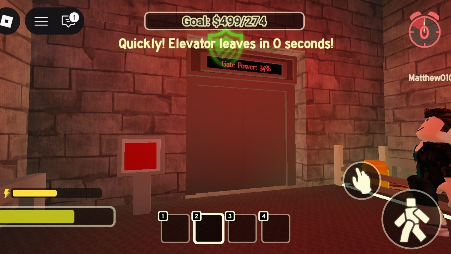 Stuck outside the elevator (Image via Roblox)