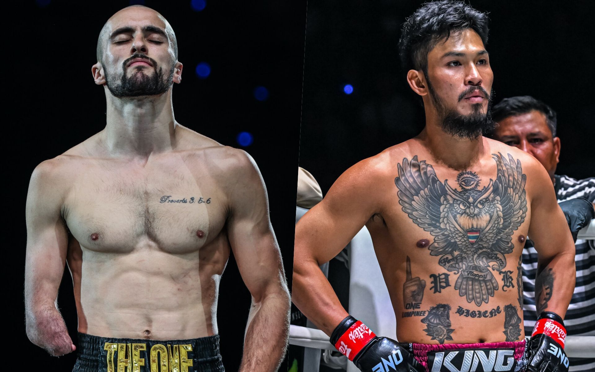 Jake Peacock (L) vs Suakim (R) | Image by ONE Championship