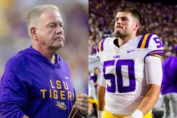 CFB fans tear into ex-LSU HC's son Kenzel's "Free BK" outfit amid dad's $54,000,000 controversy