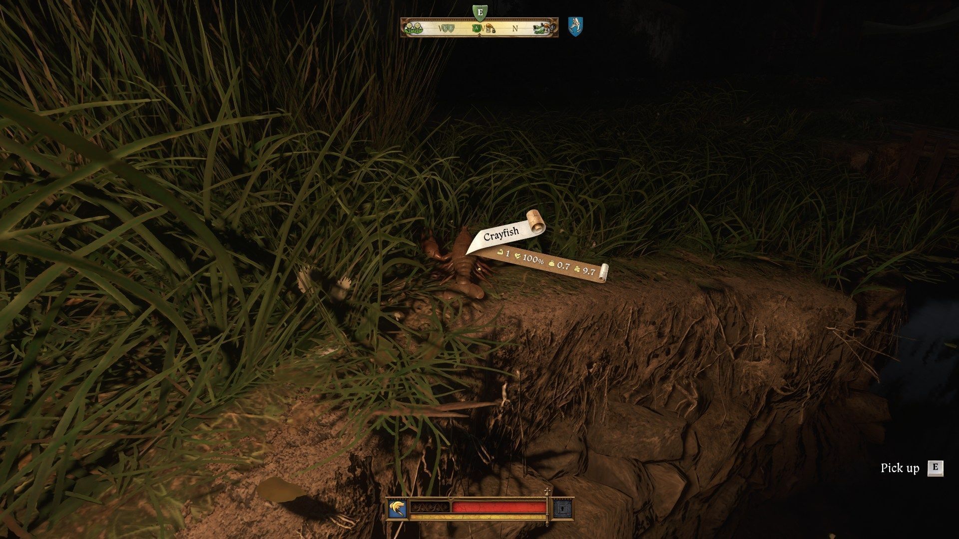Find several crayfish in the pond area (Image via Deep Silver)