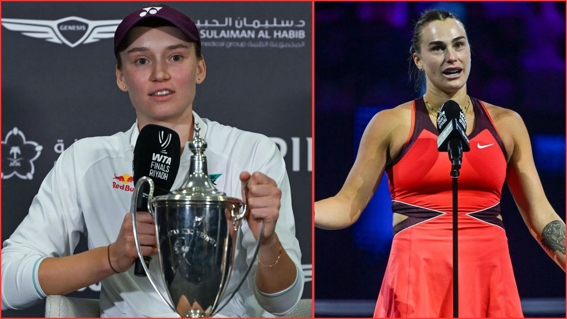 Elena Rybakina (L) Aryna Sabalenka (R) | Getty