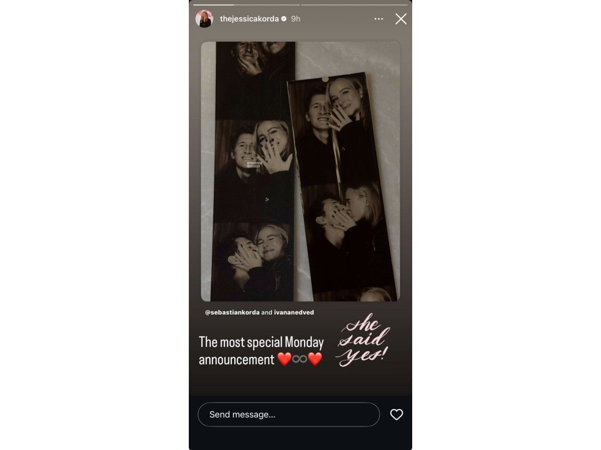 Jessica Korda&#039;s Instagram story