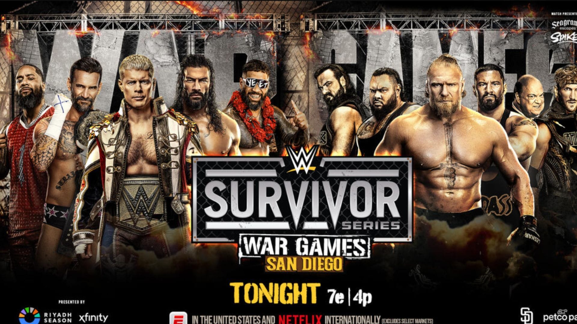 Match graphic for the 2025 Men&#039;s Survivor Series WarGames match [Image Credits: wwe.com]