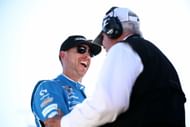Denny Hamlin and Rick Hendrick during qualifying at Phoenix Raceway. Source: Getty