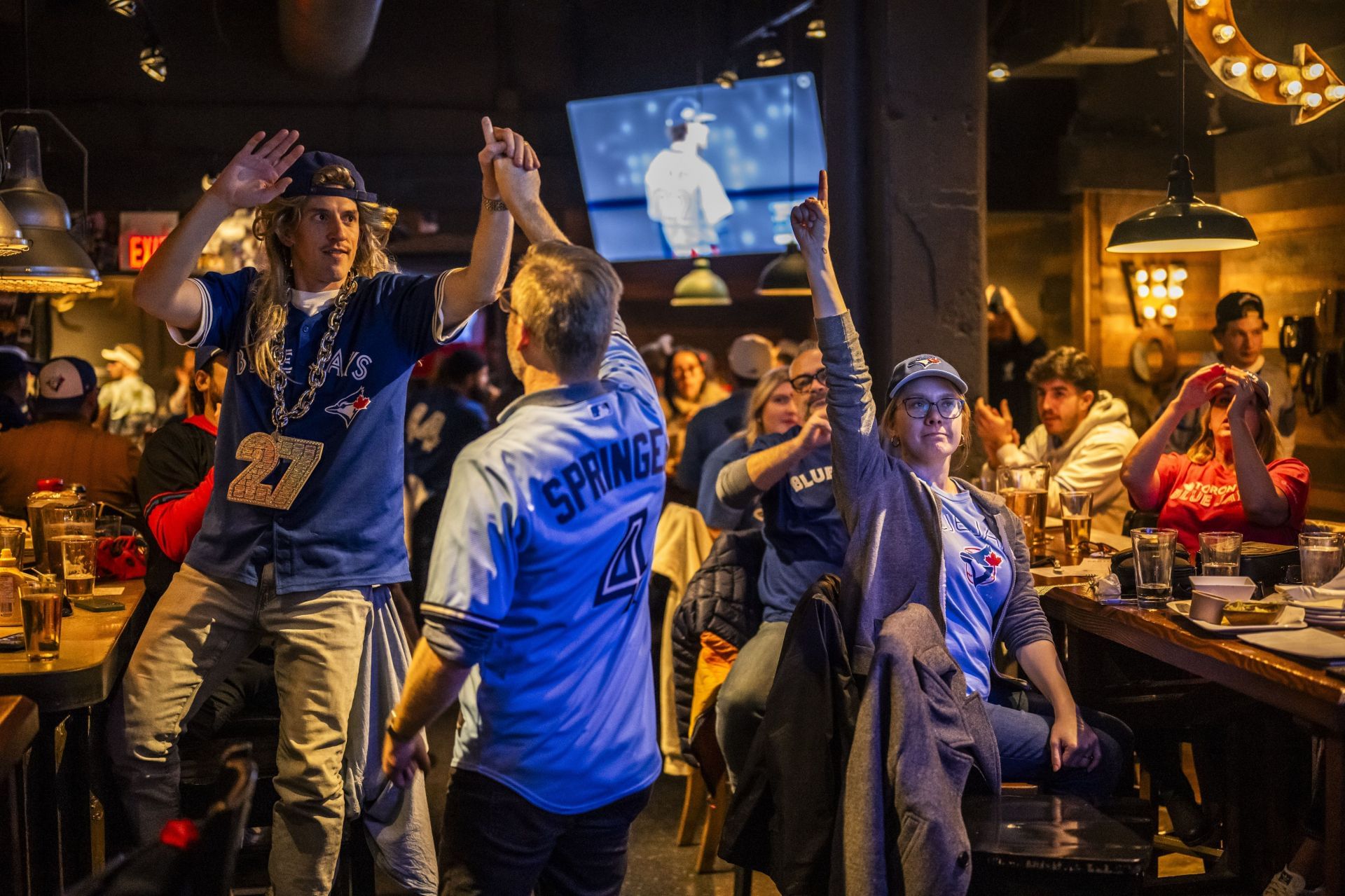 Blue Jays Fans Gather In Toronto To Watch Game 6 Of The World Series Against The L.A. Dodgers - Source: Getty