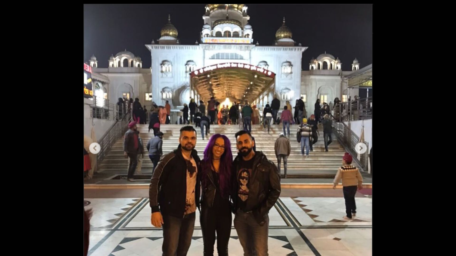 Mercedes Mone with The Bollywood Boyz. (Image via Gurv Sihra&#039;s Instagram handle) 