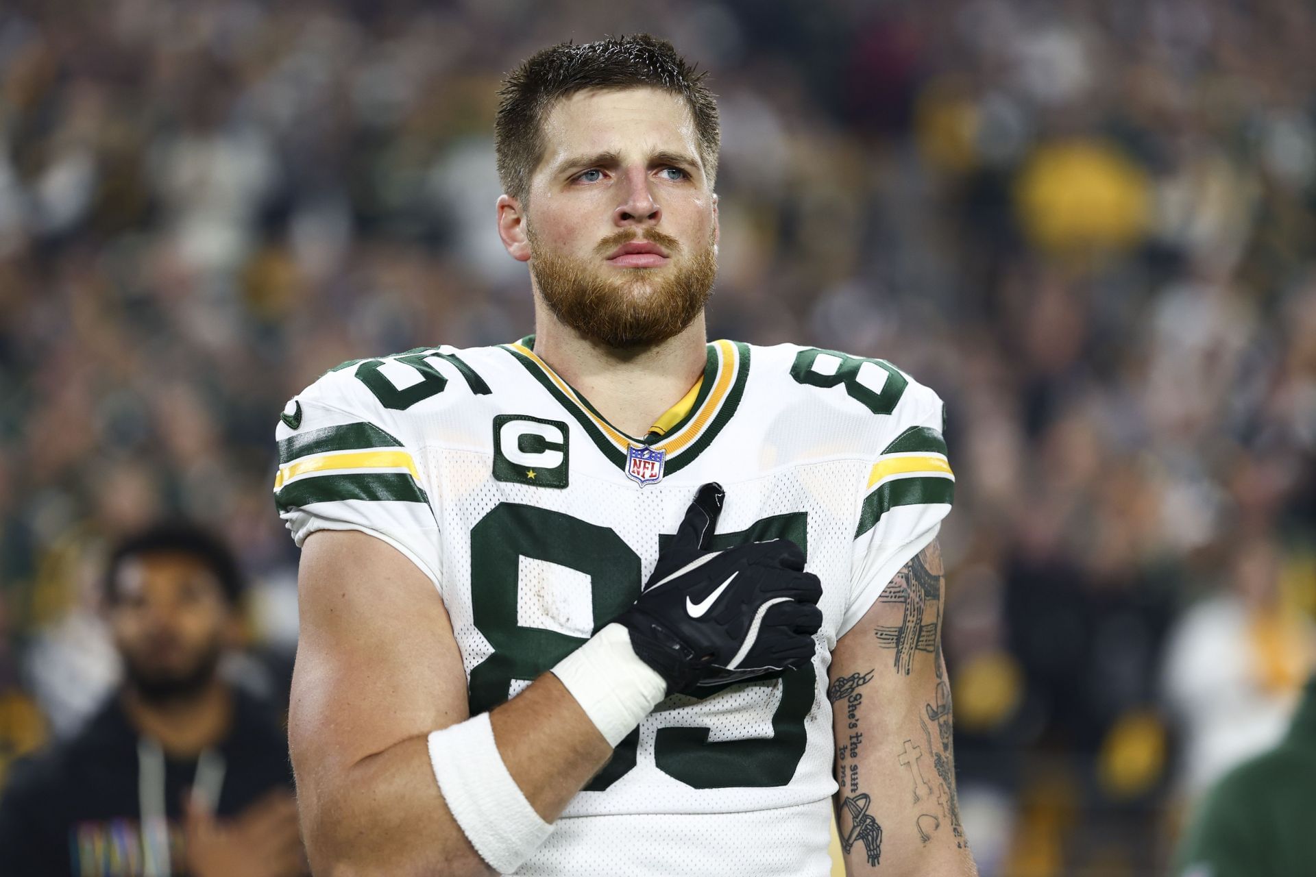"ACL, he's done, and so are Packers": NFL fans react as Tucker Kraft gets carted off the field after knee injury vs Panthers