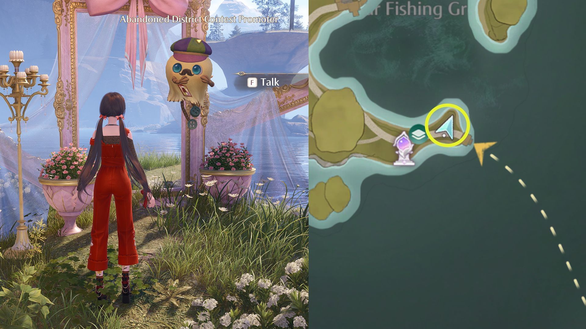 Stellar Fishing Ground event site location (Image via Sportskeeda Gaming/Infold Games)