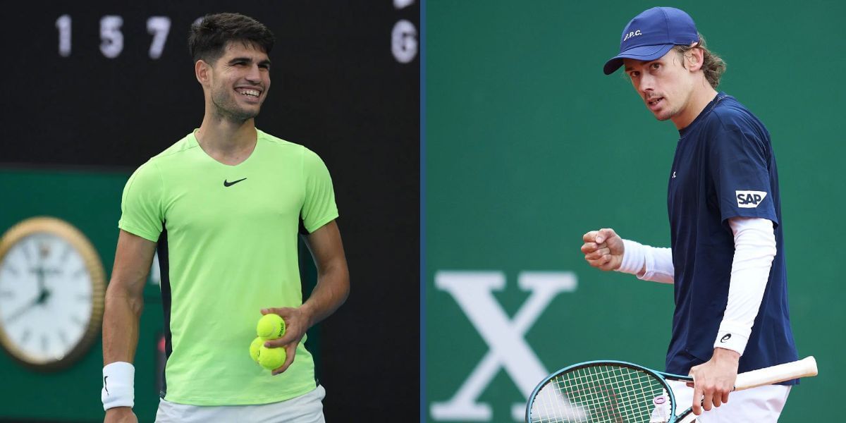 Carlos Alcaraz vs Alex de Minaur is one of the group-stage matches at the ATP Finals 2025. (Photos: Getty)