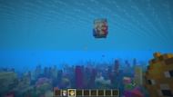 The coral zombie nautilus in Minecraft can be tamed using pufferfish or a bucket of pufferfish (Image via Sportskeeda Gaming || Mojang Studios)