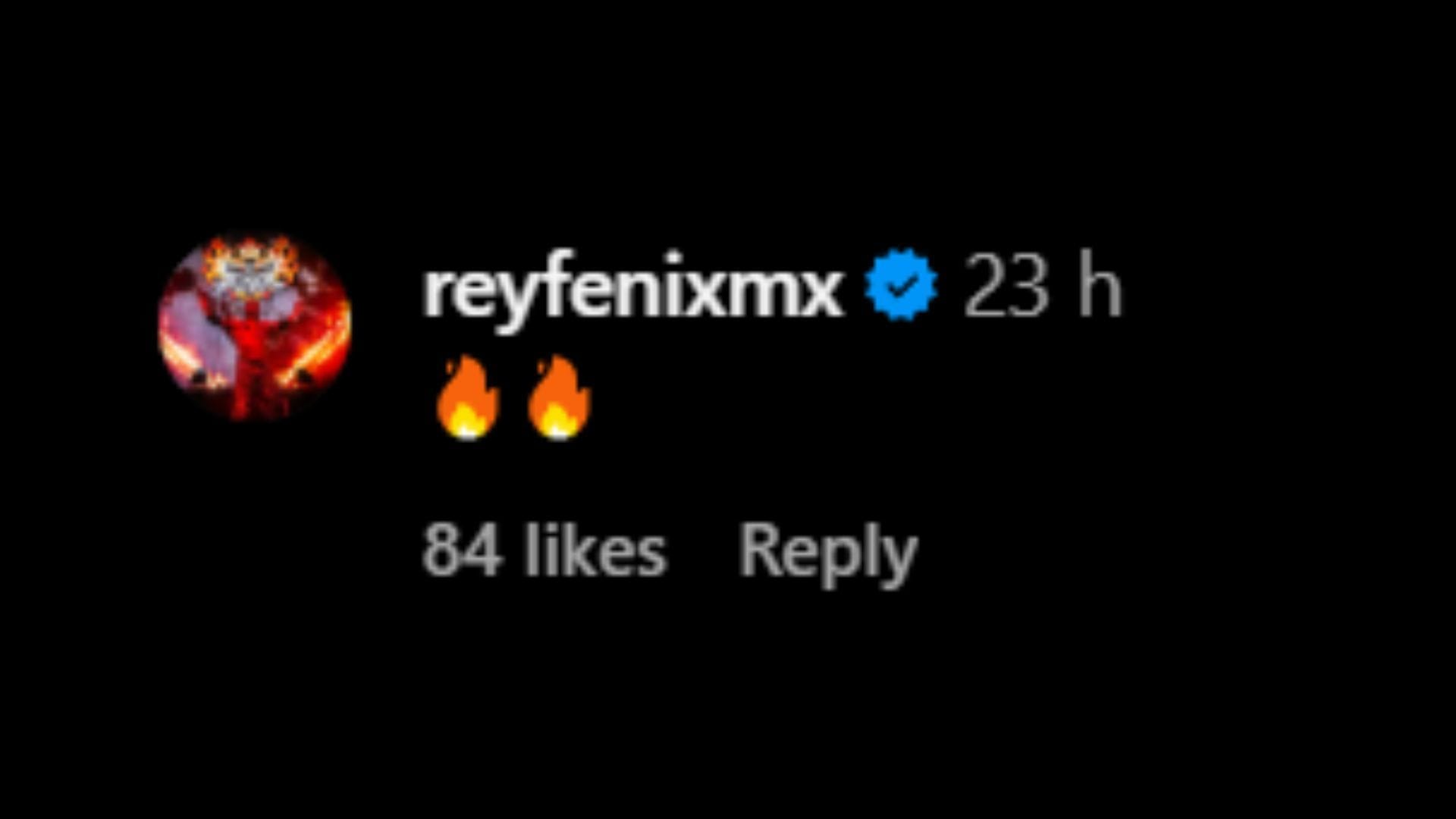 Fenix&#039;s message to Castagnoli. (Image via Castagnoli&#039;s Instagram handle)