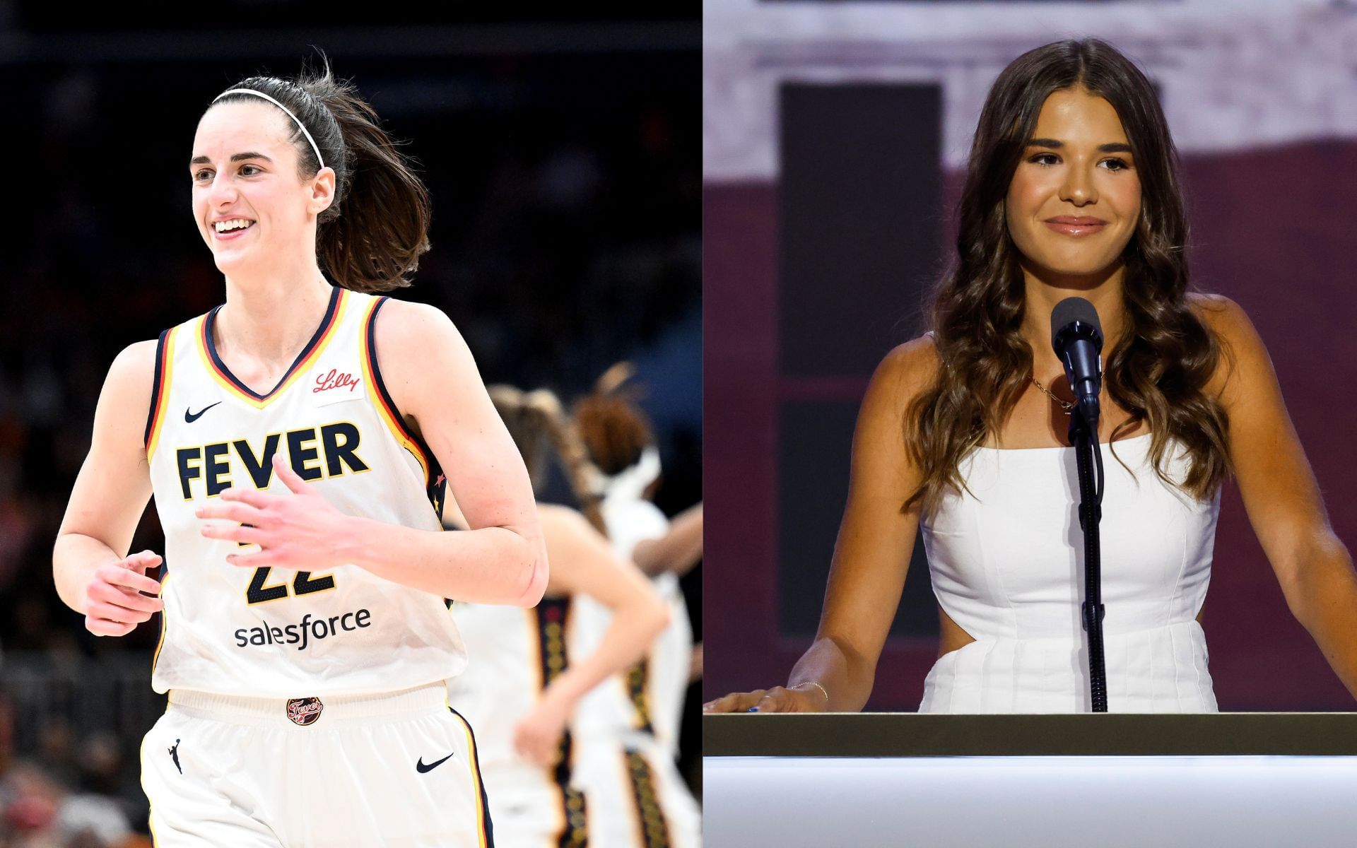 Caitlin Clark and Kai Trump ( via Getty)