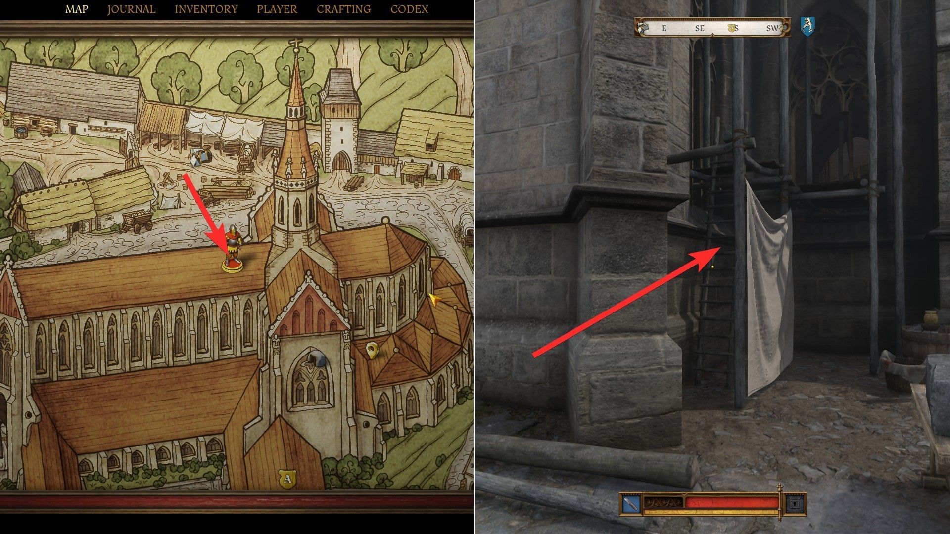 Use this ladder to get inside (Image via Deep Silver)